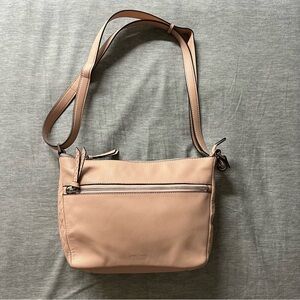 Vera Bradley Pink Leather Crossbody Shoulder Bag - Baby pink purse